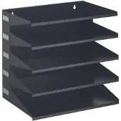 Durable Ablagekorb, DIN A4, Stahl, 5 Fächer, schwarz