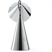 Tom Dixon Pose Portable Tischleuchte Silver - , POSE, dimmbar, Metallisch, für Wohnzimmer, Kunststoff, Design