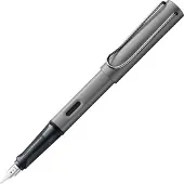 Lamy AL-star graphite Füller mit ergonomischem Griff und polierter Stahlfeder, Strichbreite M, Aluminiumgehäuse