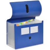 FolderSys Fächermappe, 12 Fächer, DIN A4, mit Klettverschluss, blau