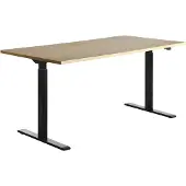 Topstar E-Table elektrisch höhenverstellbarer Schreibtisch weiß rechteckig, T-Fuß-Gestell schwarz 180,0 x 80,0 cm