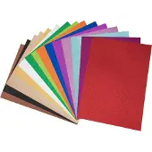 Folia Paper Fotokarton Glitterkarton, 50 x 70 cm, 15 Farben sortiert, 300g/m2, 15 Blatt