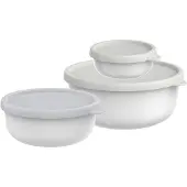 Mepal Frischhaltedosen-Set Lumina 2.0 4,7/6,5/8,4 cm hoch weiss 0,25/0,75/1,5 l, 1 Set
