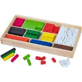 Viga Lernstäbchen aus Holz, mathematische Cuisenaire-Blöcke