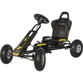 Ferbedo Go Kart AT X-Racer Gokart Kart schwarz mit Soundlenkrad Luftbereifung
