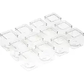 Creativ Company quadratisches Glas, H: 8 cm, Maße 7,5x7,5 cm, 12 Stück 1 Box