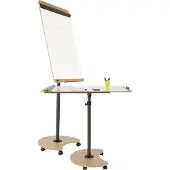 Rocada Flipchart Natural Transformer, Stahlboard, Rahmen in Holzoptik, mit Rollen