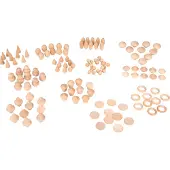 TickiT Holzspielzeug Schätze Natur Set 120 Stück Lernspielzeug