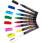 Posca - Fine Tip Pen - Basic Colors, 8 pc (401659)