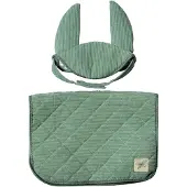 ByAstrup Schabracke und Fliegenhaube Corduroy Hobby Horse Saddle Pad Green