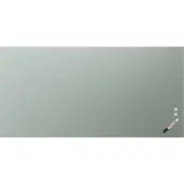 Legamaster Glasboard , mit 2 Magneten & 1 Glasboard Marker, B 2000 x T 4,4 x H 1000 mm, gehärtetes Sicherheitsglas, matt, sage green
