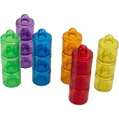 TickiT Translucent Colour Pots, 1 Jahr(e), Blau, Gelb, Grün, Orange, Violett, Rot