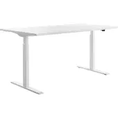 Topstar E-Table elektrisch höhenverstellbarer Schreibtisch weiß rechteckig, T-Fuß-Gestell weiß 160,0 x 80,0 cm