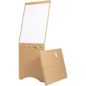 Rocada Flipchart RD-60 ECO, recycelbar, integrierter Griff, B 650 x H 950 mm, braun