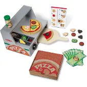 Melissa & Doug Top & Bake Pizza Counter - Wooden Play Food, Spielzeug-Lebensmittel, Küche und Essen, Junge/Mädchen, 3 Jahr(e)