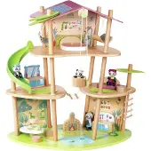 Hape Pandabären-bambushaus-figur