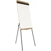 Rocada Flipchart Natural Dreibein, Stahlboard, Rahmen Holzoptik, Dreibeinstativ