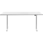 Topstar E-Table elektrisch höhenverstellbarer Schreibtisch weiß rechteckig, T-Fuß-Gestell weiß 180,0 x 80,0 cm