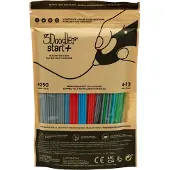 3Doodler Primary Pow Mixed Bag 250 Kompostierbarer Kunststoff Blau - Grün - Grau - Rot 1 g (3DS-ECO-MIX2-250)