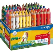Lyra Groove Triple1 Buntstifte, L: 12 cm, Mine 10 mm, farbig sortiert, 72 Stück 1 Box