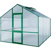 KGT Gewächshaus "Lilie IV" moosgrün 12,7 m² 10 mm HKP
