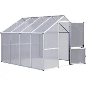 KGT , Aktionsangebot (inkl. 65 Euro Zubehör): Gewächshaus "Enzian IV", pressblank, 8 m², 6 mm HKP