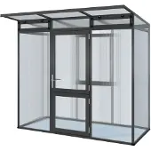 KGT Gewächshaus "Linea I" anthrazit-grau 2,6 m² 10 mm HKP