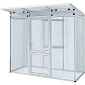 KGT Gewächshaus "Linea I" pressblank 2,6 m² 10 mm HKP