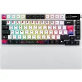Asus ROG Azoth X, Verkabelt & Kabellos, USB + RF Wireless + Bluetooth, Mechanischer Switch, QWERTZ, RGB-LED, Weiß