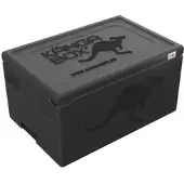 Kängabox Thermobox Professional GN 1/1, Volumen 39 l, Unterfassgriffe, stapelbar, mit Deckel, EN 10/2011, L 600 x B 400 x H 290 mm, EPP, schwarz