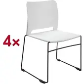 Topstar Besucherstuhl »Visit Lite« Kunststoff 4 Stück weiß, 45x43 cm