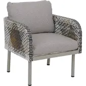 Mendler Poly-Rattan Garnitur MCW-P80, Lounge-Set Garten Stuhl, Tischkamin Bioethanol-Fire-Pit Alu Stoff 220g/m² creme-beige