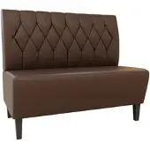 BIG Möbel Gastro Sitzbank Paris | 160 cm breit | Kunstleder Braun | Diamant | Dinerbank