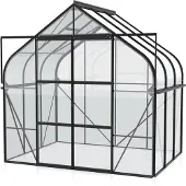 Vitavia Vitavia, Aktionsangebot (inkl. 100 Euro Zubehör): Gewächshaus "Diana 5000", schwarz, 5,0 m², 3 mm ESG