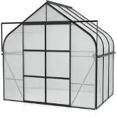 Pergart Vitavia, Aktionsangebot (inkl. 100 Euro Zubehör): Gewächshaus "Diana 5000", schwarz, 5,0 m², 4 mm HKP