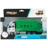 Toi-Toys METAL City Lastwagen 18cm – Spielzeug LKW Kinder Baustelle Fahrzeuge Metall Müllwagen