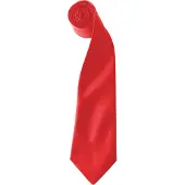 Premier Colours Herren Satin Clip Krawatte (2er Pack) (Erdbeerrot)