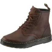 Dr. Martens für Herren. 41681200 Brookline Chukka Dunkelbraune Lederstiefeletten (45), Wohnung, Schnürsenkel, Lässig