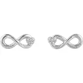 GUESS JUBE06049JWRHT/U Damen-Ohrringe Ohrstecker Unendlichkeit Silberfarben