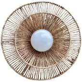 Lumisky DALIA Kabellose Wandleuchte D30CM Rattan Beige