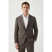 Cinque Anzugsakko "CIMONOPOLI_S", Herren, Gr. 46, braun, Web, Obermaterial: 53% Polyester, 43% Schurwolle, 4% Elasthan, unifarben, slim fit hüftbedeckend, mit Knöpfen, Sakkos Anzugsakko