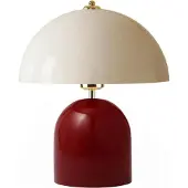 Opviq , Moderne Tischlampe mit Metallkörper, Rot, Ø25 h:13 cm, Höhe: 32 cm, 150 cm Kabel mit Schalter, E27 Fassung (max. 40 W), IP20, Stilvolles Design für jedes Zuhause.