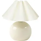 Opviq , Moderne Tischlampe mit Metallkörper, Ecru, Ø29 h:13,5 cm | 150 cm Kabel mit Schalter | E27 Fassung, max. 40 W | Stilvolles Design für jeden Raum, IP20.