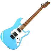 Jamstik Standard-MIDI-Gitarre und gepolstertes Etui himmelblau mit weißem Schlagbrett