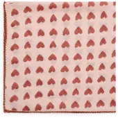 Manfield Roséfarbenes Tuch mit Herzmuster | Größe Onesize