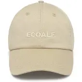 Ecoalf Unisex. MCUACCAECOAL0460S26-003 Beigefarbene Logo-Kappe (OSFA), Lässig, Bio-Baumwolle, Nachhaltig