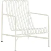 HAY Gartenstuhl Palissade Lounge Chair High Cream White Pulverbeschichteter Stahl