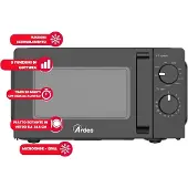 Ardes AR6520G, Arbeitsplatte, Kombi-Mikrowelle, 20 l, 700 W, Drehregler, Schwarz