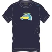 CMP KID T-shirt navy-cyano (02MV) 116