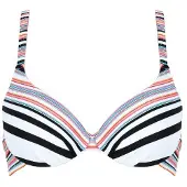 Naturana Badmode Gemoldefer Bikini BH Dames | Grösse: 38B | Farbe: Weiß/Schwarz